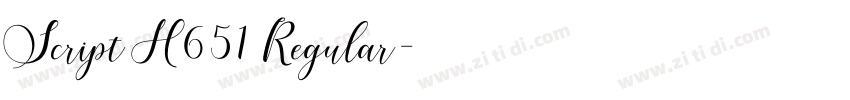 Script H651 Regular字体转换 Script H651 Regular字体转换